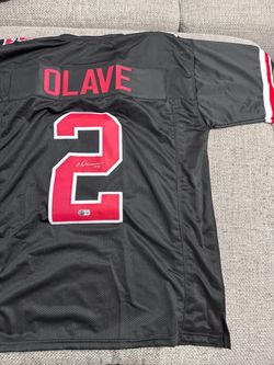 Chris Olave Signed Autograph Custom Jersey - Beckett Coa - Ohio Stste Buckeyes