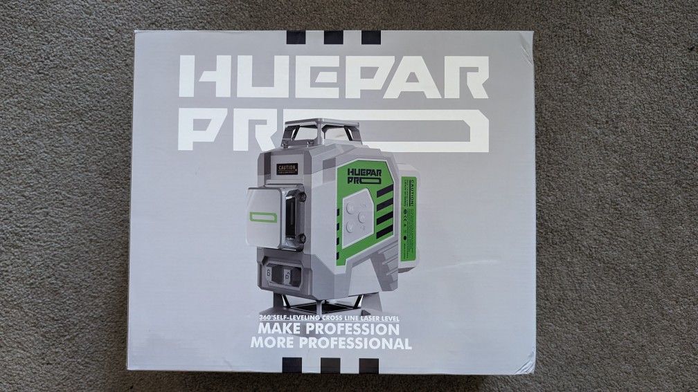 Huepar Pro Laser Level, 16 Lines Self-Leveling 4x360 Red Beam