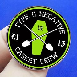 (2) Type O Negative Metal Pins “Casket Crew” & Coffin Light Switch Cover Wall 