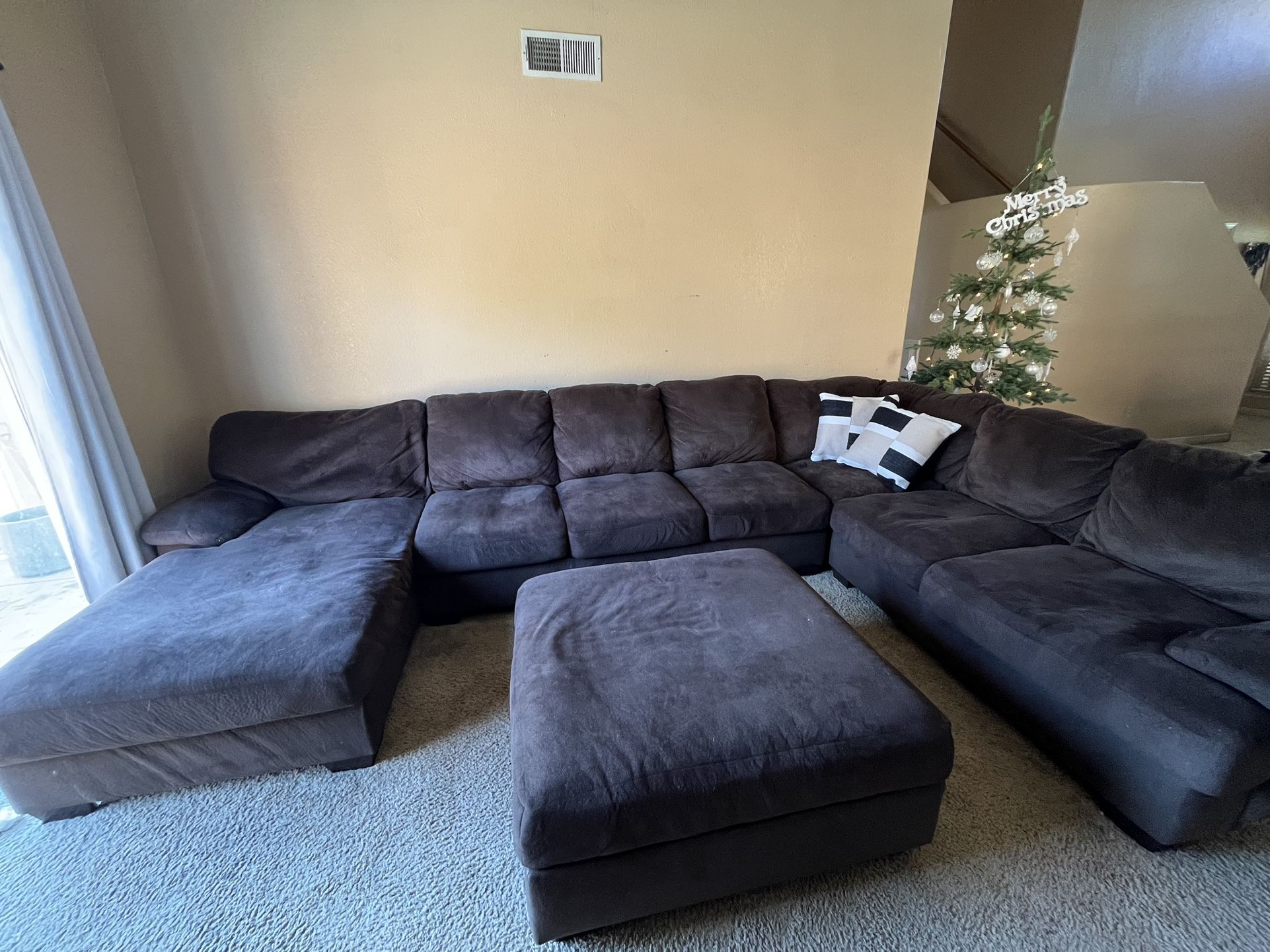 Dark Brown Sectional Couch