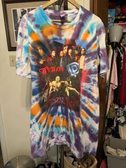 2002 Authentic Scorpions Dio Deep Purple Tie Dye Tour Shirt Size XL