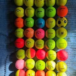 40 assorted Colored Golf Balls