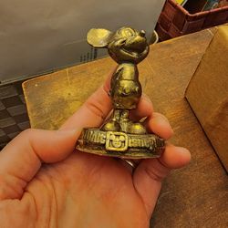 Vintage brass Mickey Mouse figurine/paperweight. 