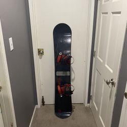 Snowboard with Bindings and Bag - Size 155cm