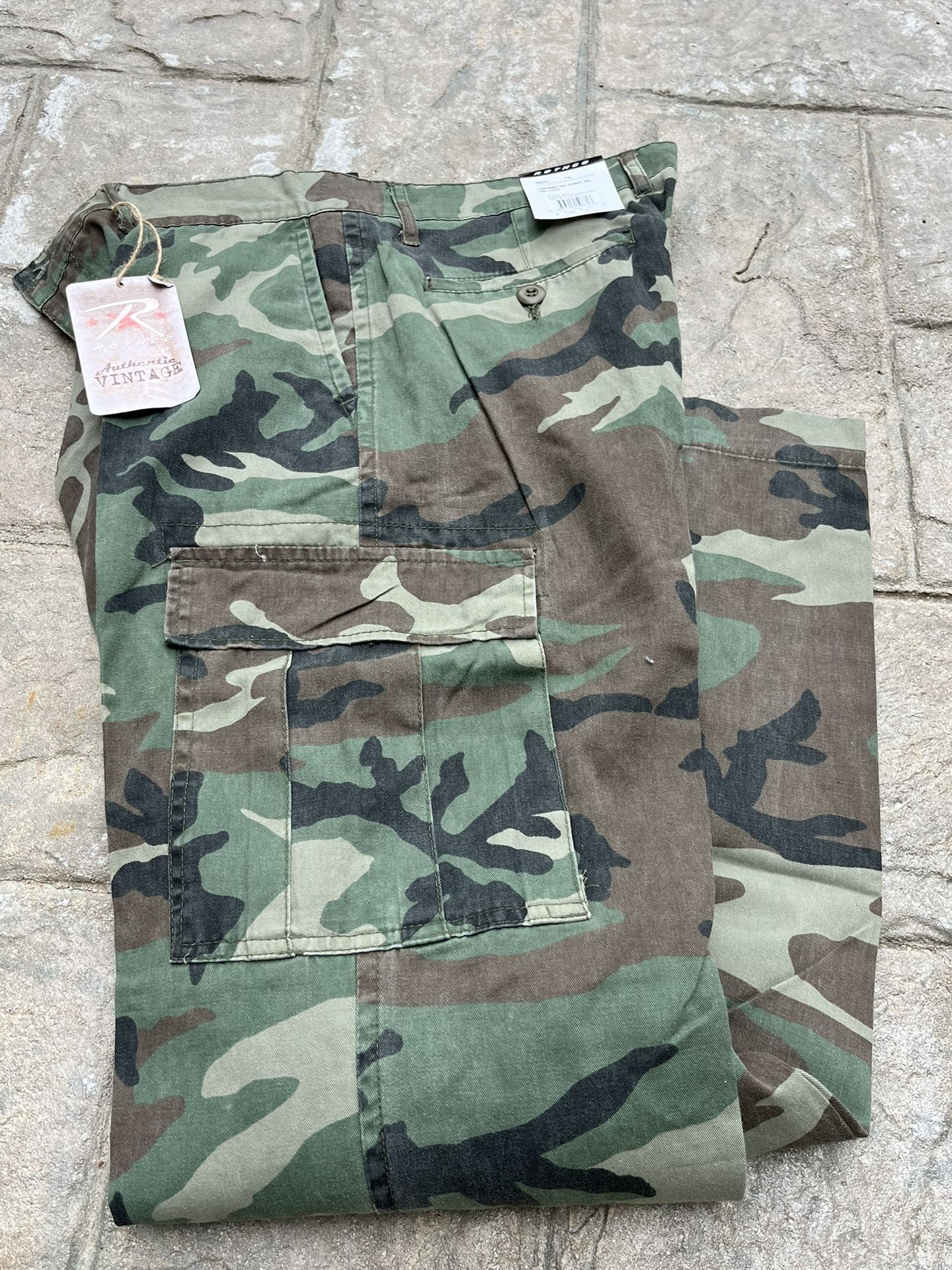 Men’s Rothco Camo Pants Vintage Wash Style Size 38