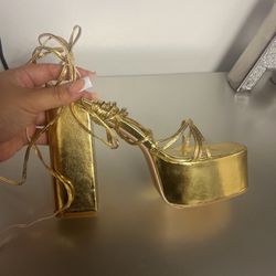 8.5 Gold Heels