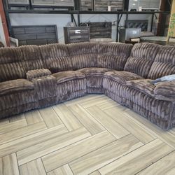 Brown Reclining Sectional