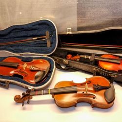 LOT of Three ¾ Violins (Franz Forster, Sofia Mari, Monique) SEE PHOTOS & READ AD