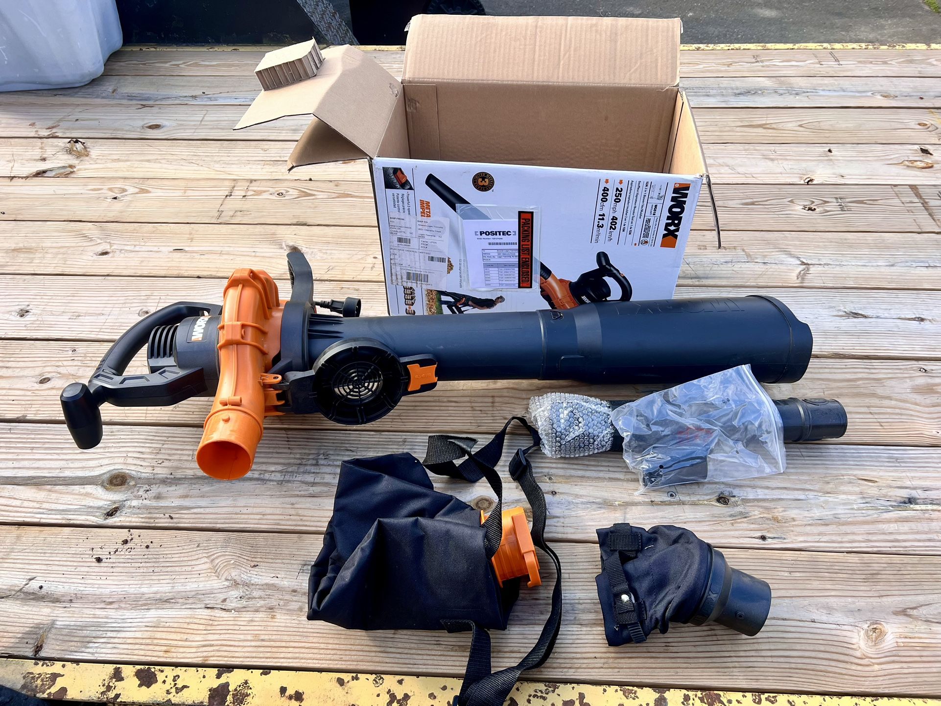 worx three And One Blower Mulcher Like New Original Box