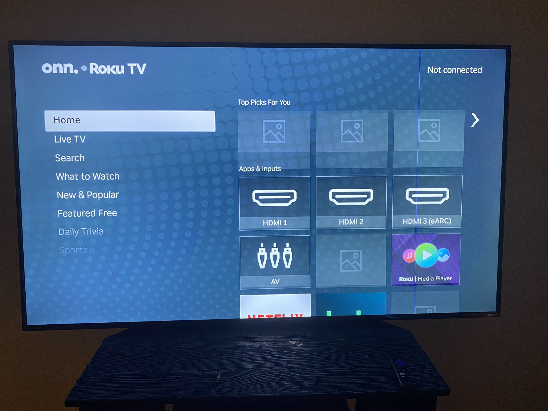 65” ONN Roku Smart TV