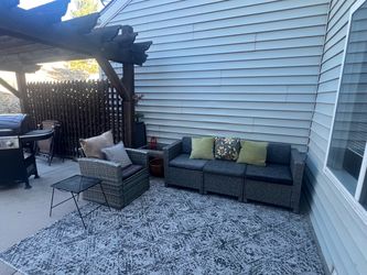 outdoor furniture couch chair side table