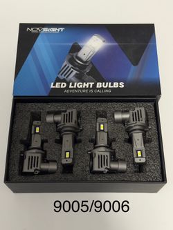 9006/9005 LED Light Bulbs - 60,000LM Brighter 6500K Cool White High and Low Beam Light Bulbs, 1:1 Design Plug and Play, Automotive H8 H9 HB3 Fog Light