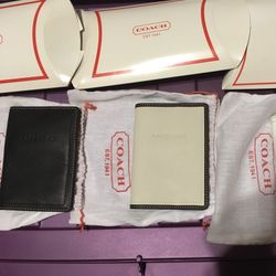 New Authentic Leather Coach Passport Holders (Set Of 2 (His & Hers) For $40, Priceless!!)