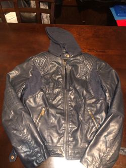 Beautiful Navy leather jacket size M