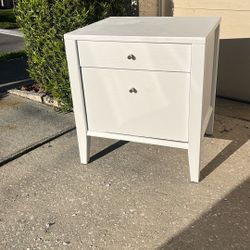 White Nightstand Or File Cabinet 
