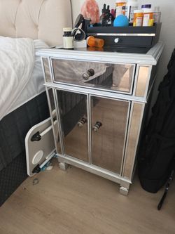 Vintage Mirroed Nightstands (pair)