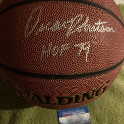 Oscar Robinson Autographed Basketball with COA 