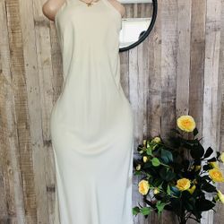 Dress Nice dress, nineties style, cream color