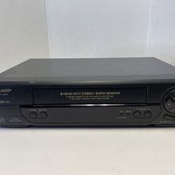 Sharp VC-H992U VCR VHS 4-Head Hi-Fi Stereo Rapid Rewind VHS Player No Remote