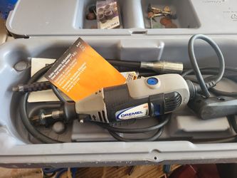 Dremel variable speeds,  key corner and wand attachments. Sand cutter grind attachment,  nice condition,  E Mesa
