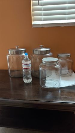 Glass jars/ cookies jar