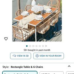 New Yitahome 7pc Patio Table Set