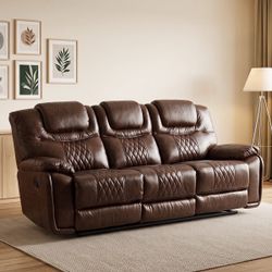 Three seats Leather recliner sofa couch