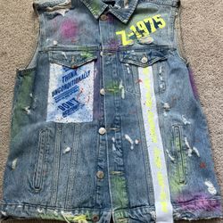 Zara Distressed Denim Vest