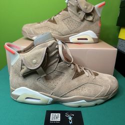 Travis Scott X Air Jordan 6 Retro “British Khaki” NEW Size 13 OG ALL DH0690-200