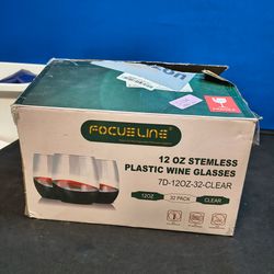 Case of Focusline Plastic Wine Cups