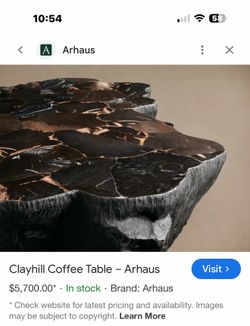ARHAUS clayhill coffee table Black Natural 44”