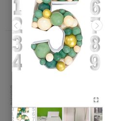 Mosaic Number 5 Frame