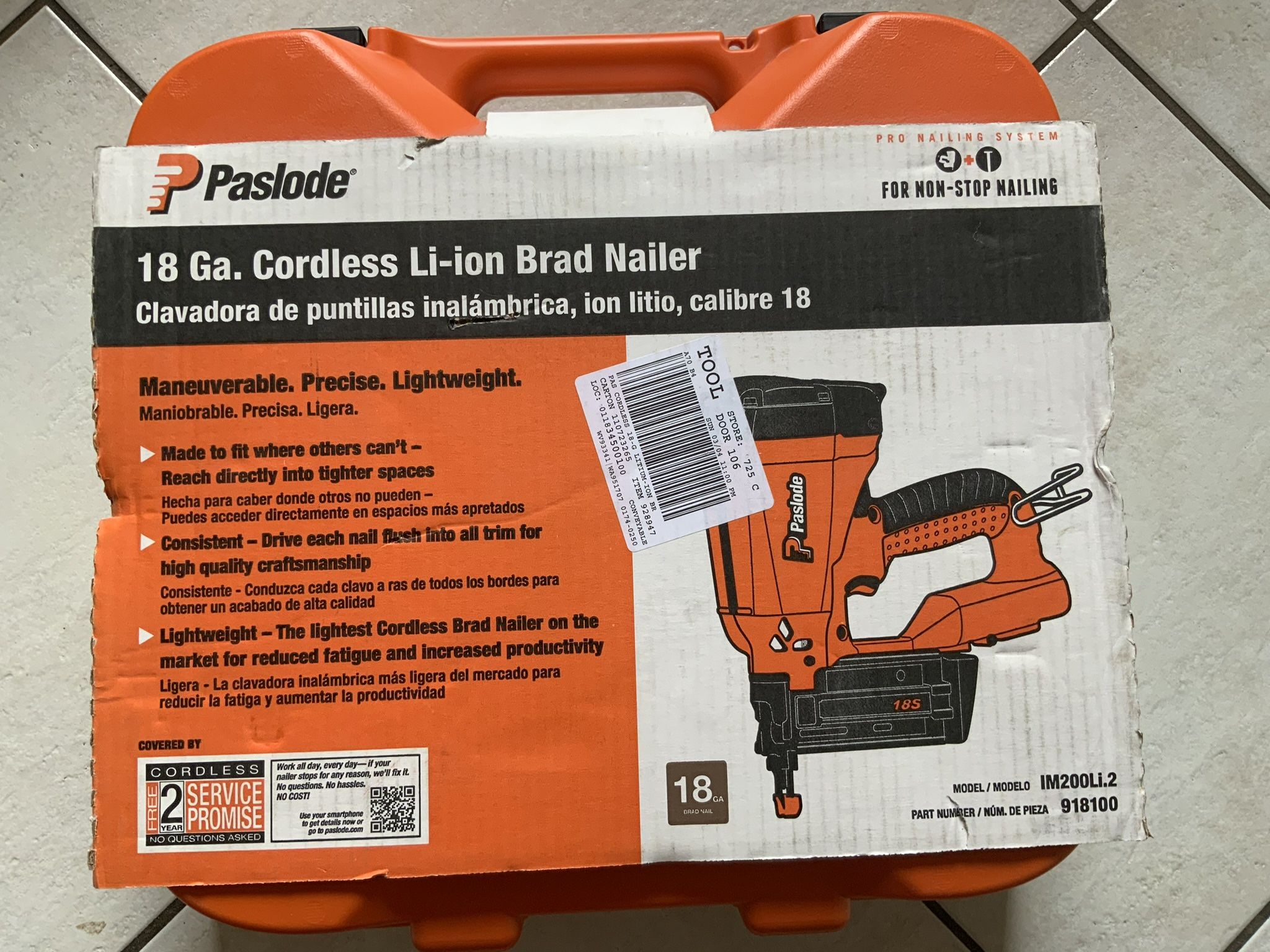 Paslode Brad Nailgun 18g