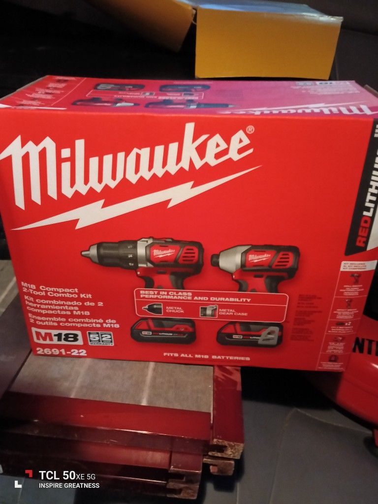 Milwaukee M18 Cordless Drill And Impact Drill