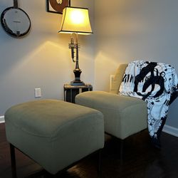 Lounger W/ Ottoman and Pillow