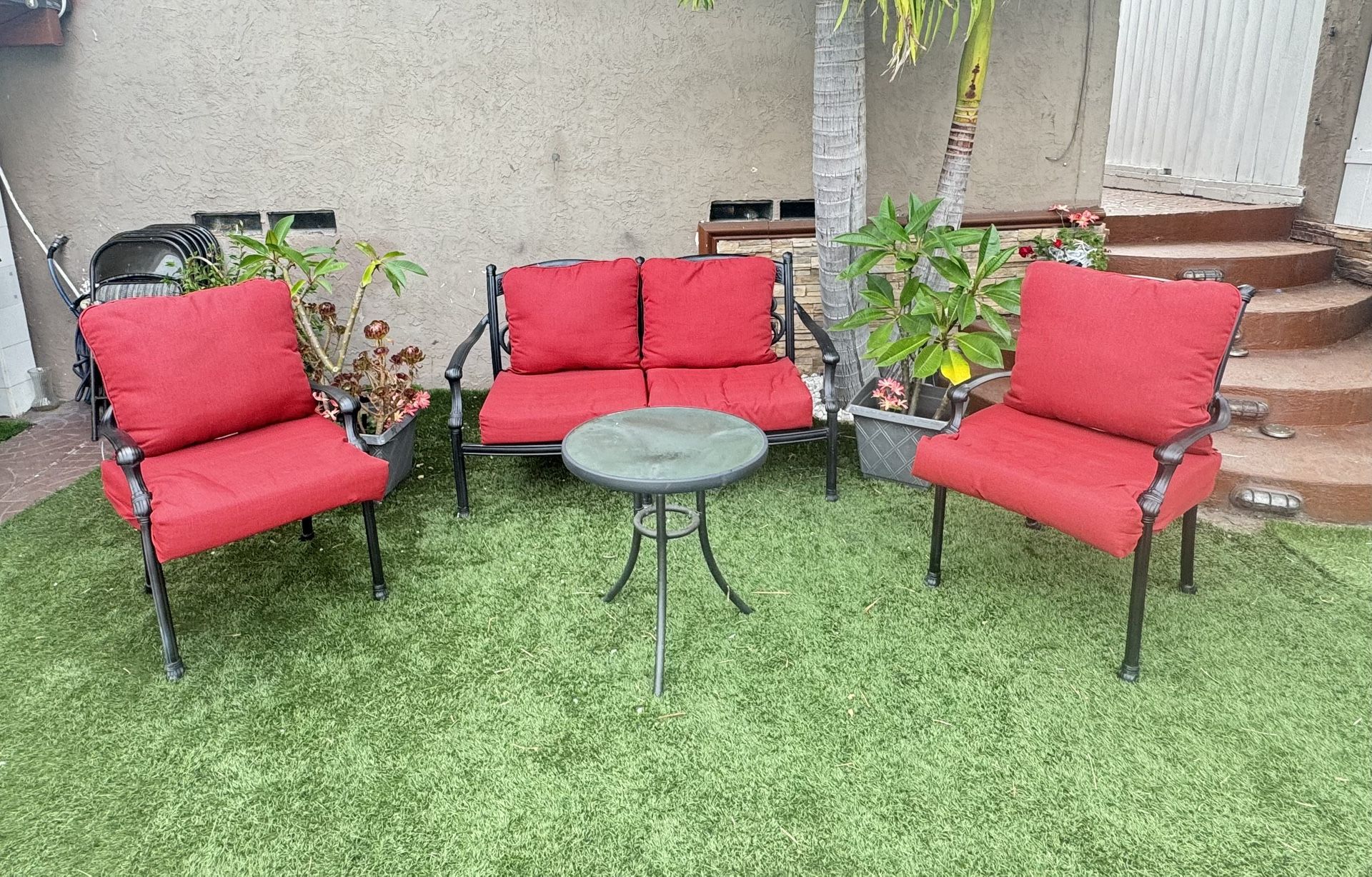 HAMPTON BAY SOFA PATIO SET FURNITURE 4 PIECES
