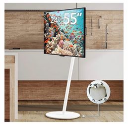 WALL - SevenStand A2 High Type – Rolling TV Stand for 24–55 Inch TVs, for Living Room and Bedroom, Japan-Engineered Design – Satin White
