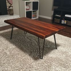Live Edge Coffee Table, Side Accent Table And Sofa Table 