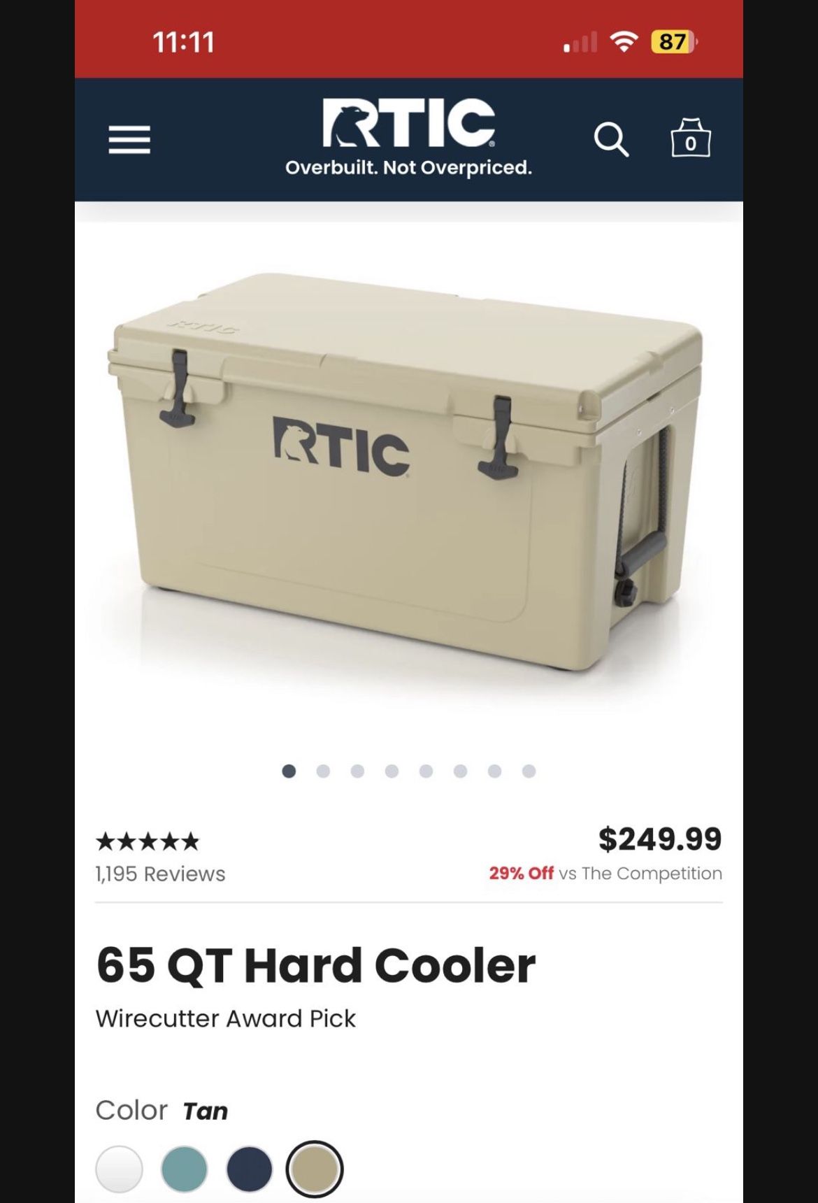 Rtic 65 Quart Cooler