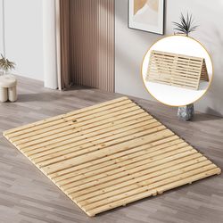 NAIZEA Japanese Tatami Mat, Foldable Tatami Bed Frame Twin Full Queen Floor Bed