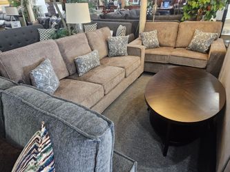 Brand new brown chenille sofa + loveseat 2PCs set