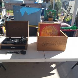 Record Player W/ Record's 