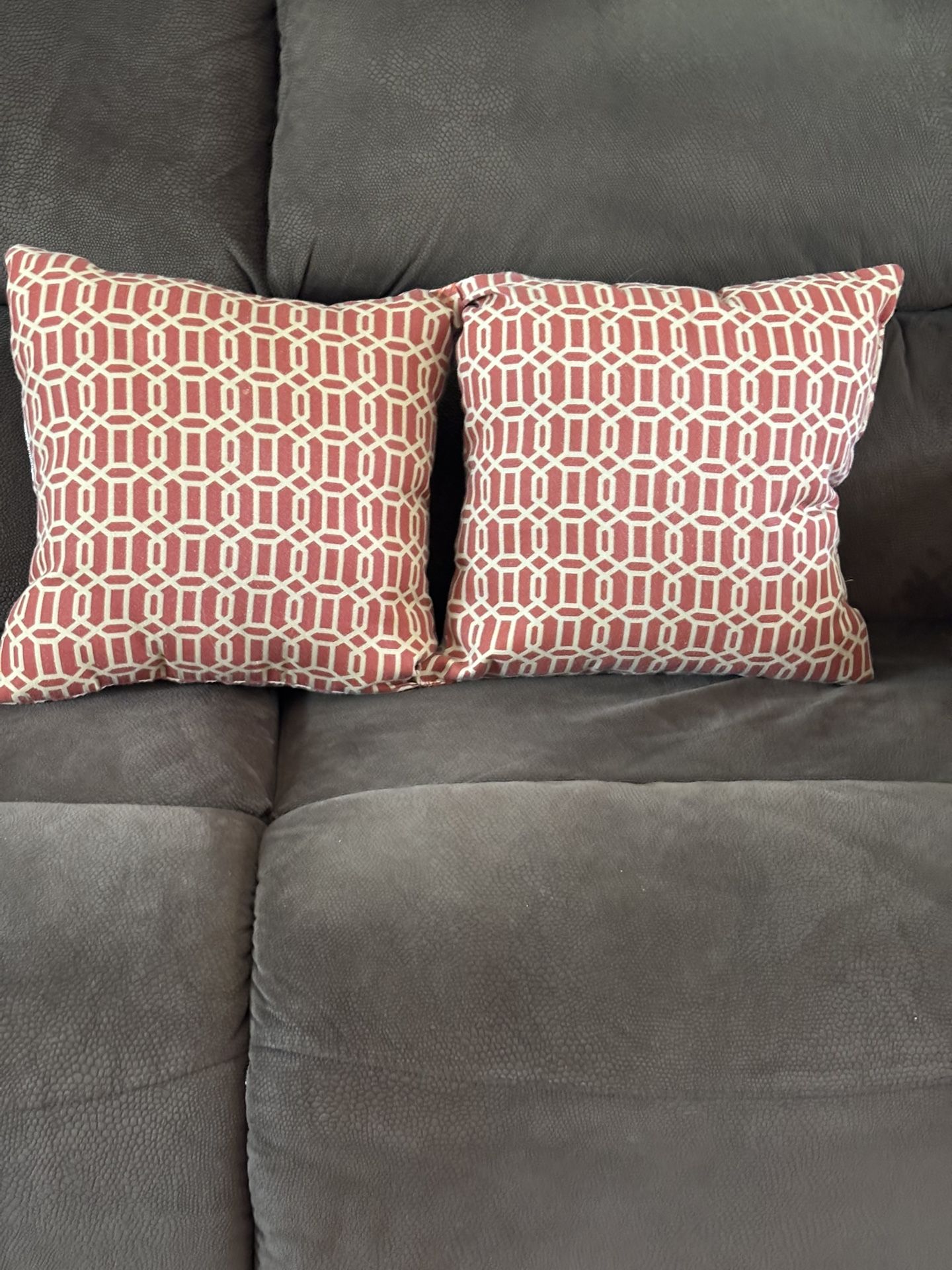 Orangey/Relish 14 x 14in Pillows (Sowed Together But Could Be Made Back To Two)