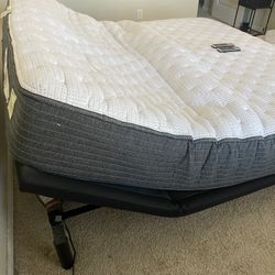 King-size mattress with adjustable base.