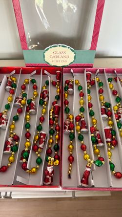 Kurt Adler Santa Glass Garland