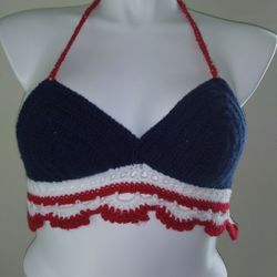 NEW LisaG7 CROCHETED CROP TOP CT103.  sz S/M