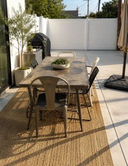 Crate & Barrel Indoor/Outdoor Aluminum Dining Table