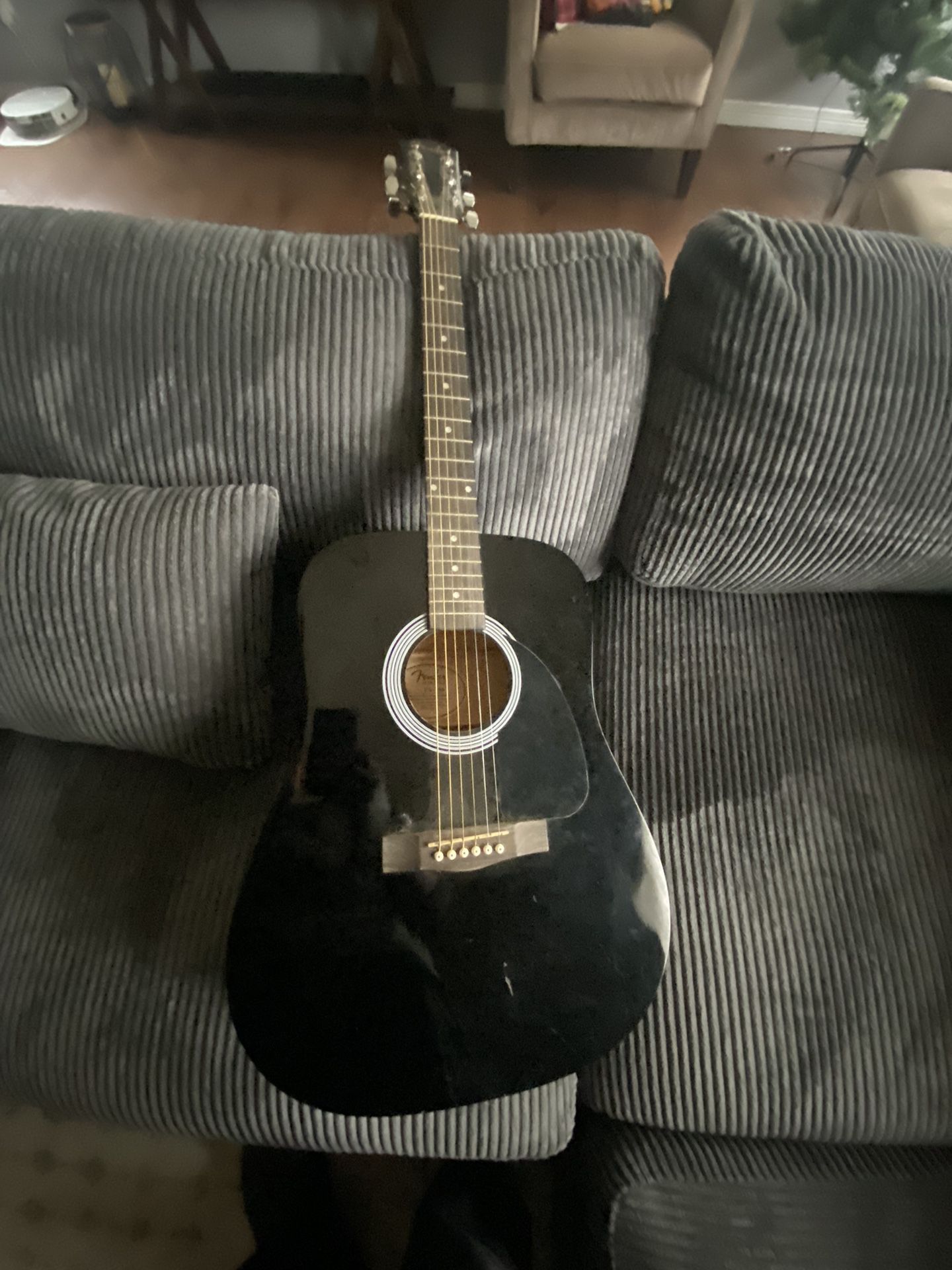 Black 6string Fender Guitar