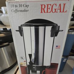 Regal, 10-30 Cup Coffeemaker. PLEASE READ DESCRIPTION