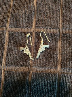 Sterling Silver Gun Earrings.